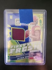 2024 Panini Donruss Optic First Year Fresh Jayden Daniels Blue Hyper Prizm (RC) 