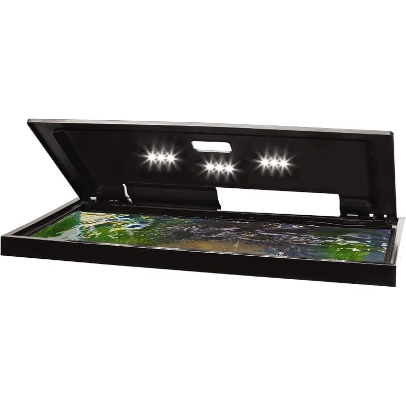 Aquarium Hood W/ LED Light Hinged Design Energy Efficient Filter Compatible New - Image 3 of 4