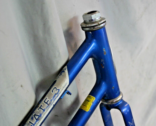 1980 Schwinn Collegiate 3 Cruiser Bike Frame Medium 19" Blue Steel USA Shipper - Picture 5 of 15