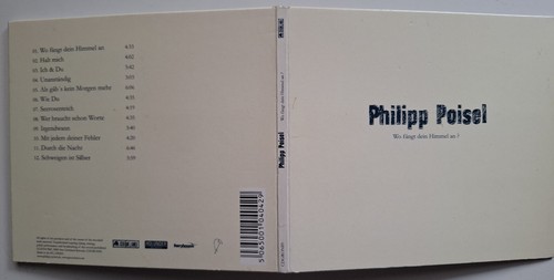 PHILIPP POISEL - WO FÄNGT DER HIMMEL AN ? - CD 2008 - WIE NEU