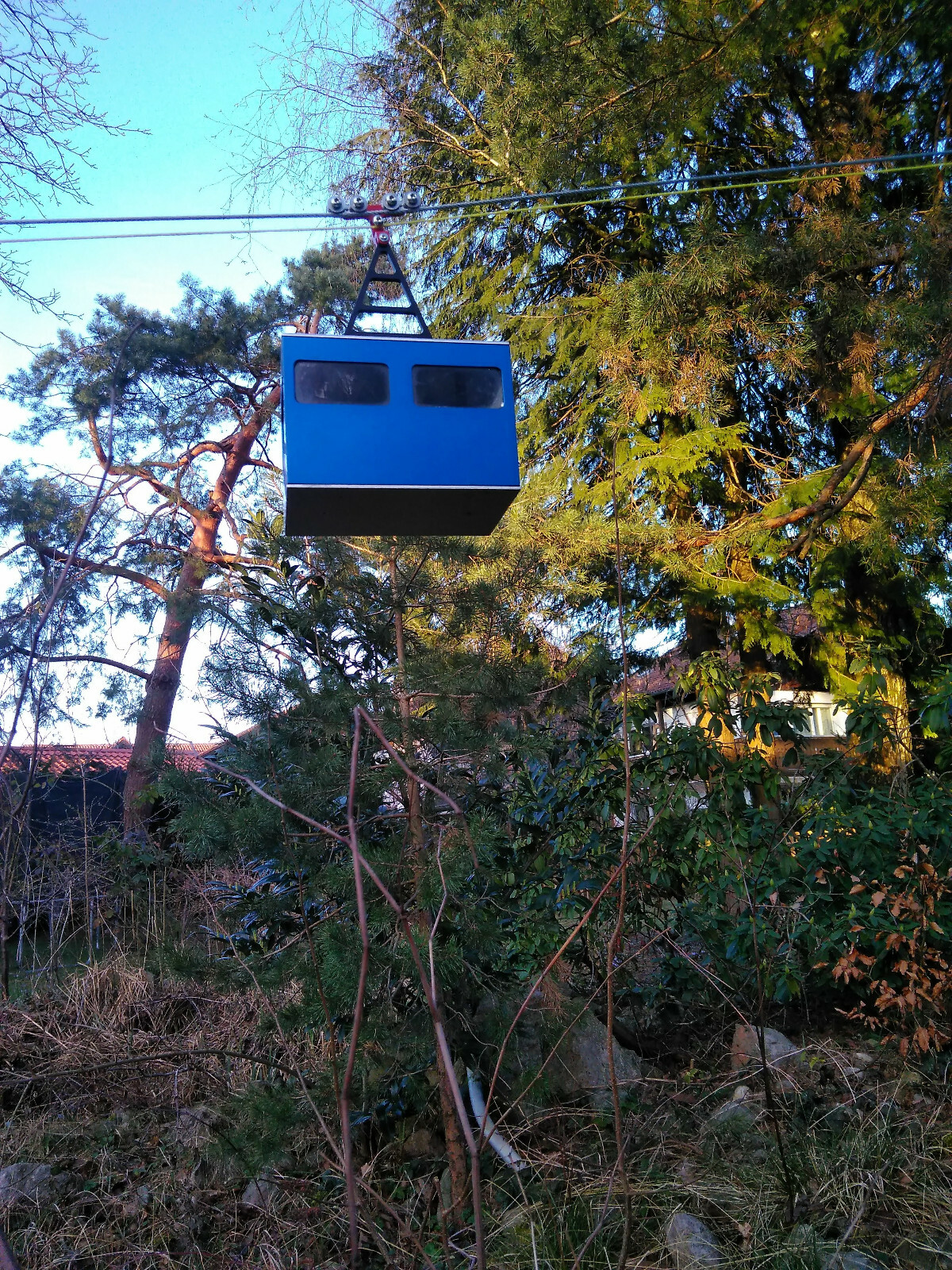 Gondel, Garten Seilbahn, wetterfest, 2Stk, komplett aus Metall, NEUE
