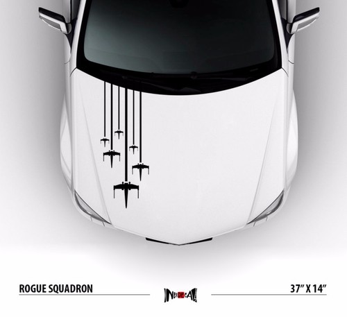 ROGUE SQUADRON X-WING Hood Side Stripes Car Vinyl Sticker Decal - Bild 1 von 2