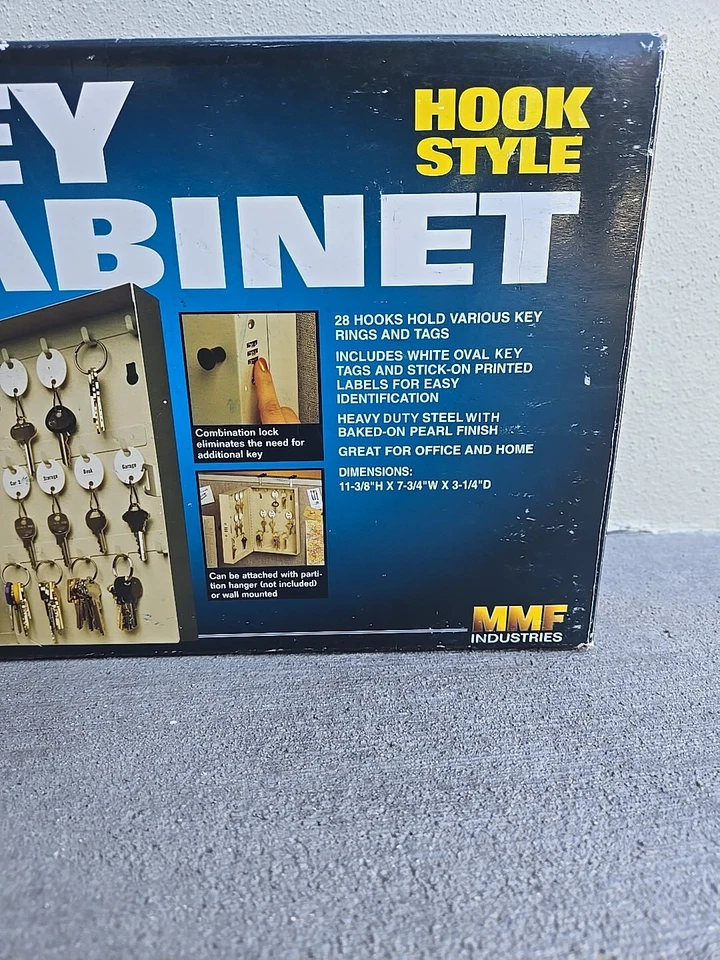 MMF Industries Mounting 28 Hook Key Metal Cabinet with Combination Lock (NEW) - Image 2 of 3