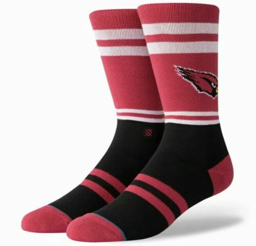 NEW! Arizona Cardinals Stance NFL Sideline Logo Crew Socks- Medium Men's 6-8.5