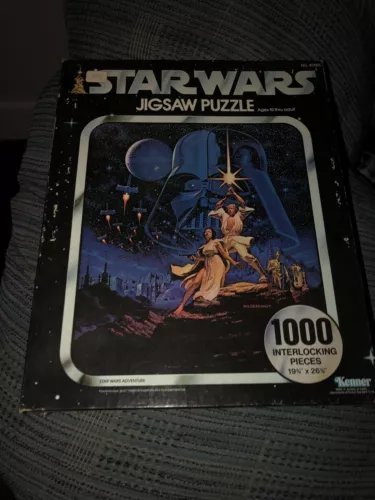Original 1977 Star Wars Puzzle 40180 Luke Leia Vader - New Factory Sealed. Fun