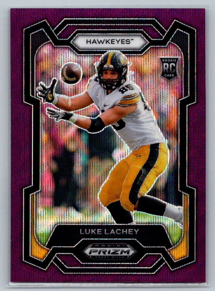 2024 Panini Prizm Draft Rookie Purple Wave #141 Luke Lachey 2024 Panini Prizm Draft Rookie Purple Wave #141 Luke Lachey