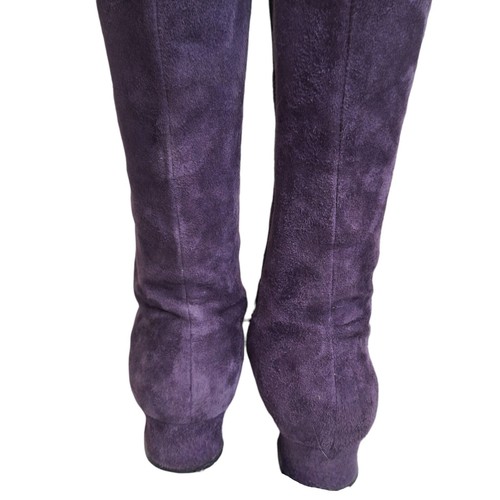 BRUNO PREMI Boots Size 5 Purple Suede Knee High/Over-the-Knee Pirate Retro GoGo - Picture 18 of 20