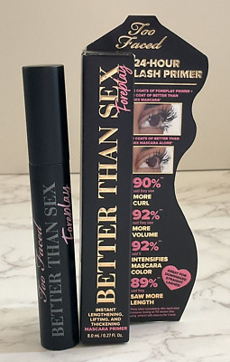 Too Faced Better Than Sex Foreplay Mascara PRIMER Full Size NIB 0.27 fl oz