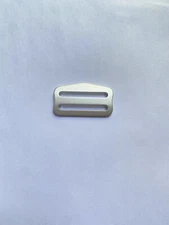 Silver Aluminum Buckles Strap Tri-glide Slider Adjusters Bag Backpack 38mm 2Pcs