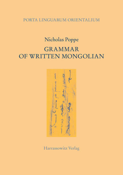 Thumbnail - Grammar Of Written Mongolian | Nicholas Poppe | 1991 | Englisch