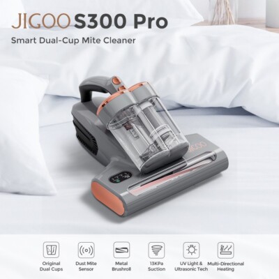 Milbensauger Handstaubsauger 13KPa UV-Licht Staubsauger 500W 55°C JIGOO S300 Pro