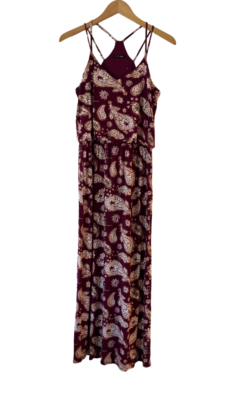 Papermoon Wendilyn Knit Maxi Dress Sz. M Burgundy Paisley Strappy Racerback Slit | eBay Papermoon Wendilyn Knit Maxi Dress Sz. M Burgundy Paisley Strappy Racerback Slit | eBay
