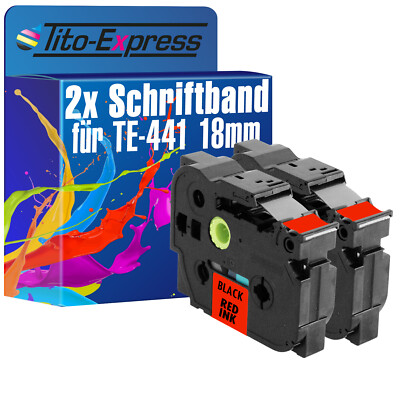 2x Schriftband für Brother TZe-441 P-Touch 1000 1000 BTS 1000 F 1005 BTS 1005 F