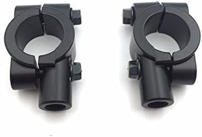 - Black 1'' 25Mm Motorcycle Handlebar 10Mm Mirror Thread Mount Holder Clamp