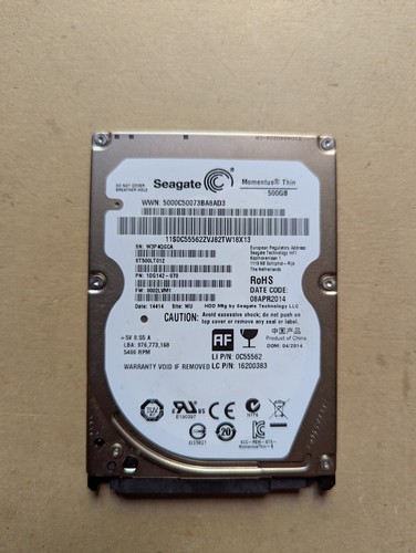 Seagate ST500LT012 Momentus Thin 500GB 2,5" HDD Festplatte 5400rpm 16MB SATA