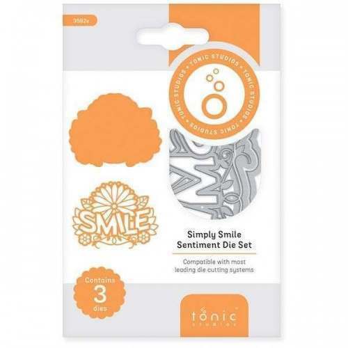 Tonic Studios Simply Smile Sentiment Die set