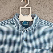 Tommy Bahama Shirt Men Medium Cotton Geometric Button Up Long Sleeve Multicolor
