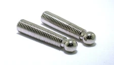 TWO 1 1/4 INCH HEAVY CAST SILVER COLOR BOLO BOLA TIPS CF697