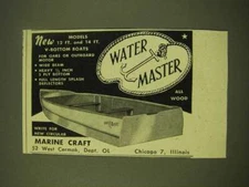 1949 Marine Craft Boats Ad - Water Master