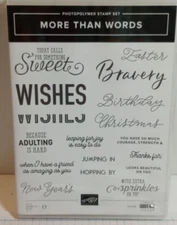 Stampin’ Up! MORE THAN WORDS Stamps Wishes, Sweet, Bravery, Easter, Christmas
