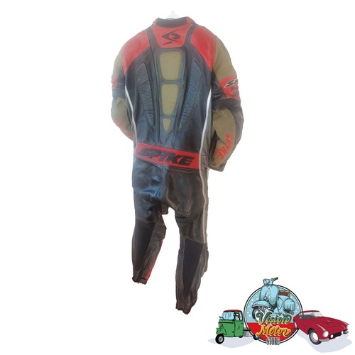 TUTA IN PELLE MOTO SPYKE RACING COLLECTION + SCHENALE DAINESE+GUANTI OTTIMO PRE - Imagen 3 de 12