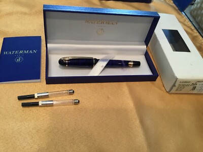 Waterman Phileas Fountain Pen~ Blue Marble Laquer w/ Original Box