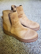 Womens Nine West Brown Camel Suede Casual Dress Hiking Snow Boots US Size 8M