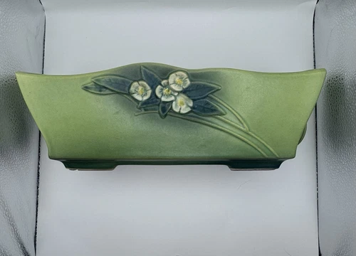 Roseville Pottery Mock orange green 1950 Mid Century Modern Window Box 969-12