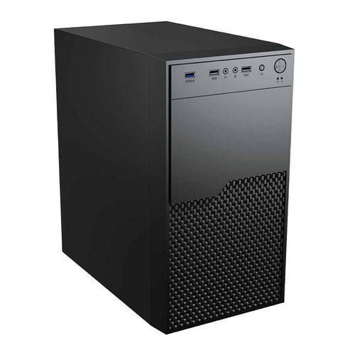 Vida Enterprise Black Office Case, Micro ATX, 12cm Fan, Mesh Front - Picture 8 of 8