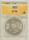 1896 Morgan Silver Dollar $1 VAM-11 ANACS AU58 4693307