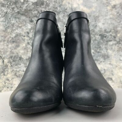 Sam Edelman Women\'s Black Leather Ankle Boots Size 8M Sam Edelman Black Boots for Women for sale | eBay main image 3