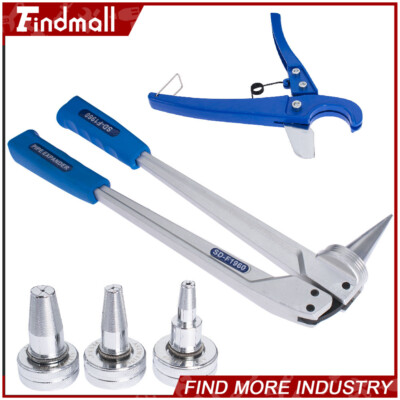 Findmall With 1/2'' 3/4'' 1'' Expander Heads PEX Expansion Tool Kit Tube Expander