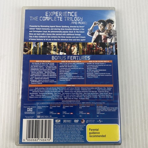 Back to the Future - The Complete Trilogy (DVD, 2009) - Region 4 - Michael J Fox - Picture 2 of 6