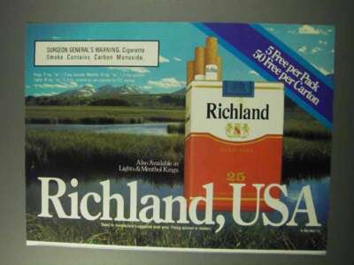 1986 Richland Cigarettes Ad - Richland, USA