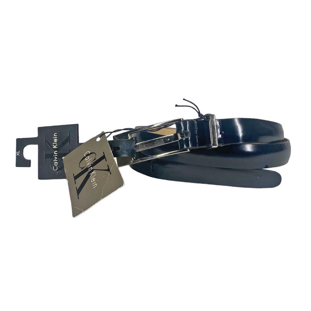 Calvin Klein Italian calfskin belt Calvin Klein Brown Italian Calfskin Belt With Silver Tone  main image 2