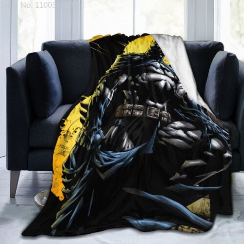 Kids Batman 3D Fleece Blanket Throw Sofa Warm Soft Blanket Flannel Rugs Gift - Picture 7 of 27