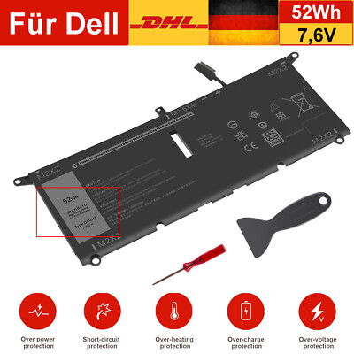 DXGH8 Akku Für Dell XPS 13 9370 9380 7390 Inspiron 7390 2-in-1,7391 2-in-1 V48RM
