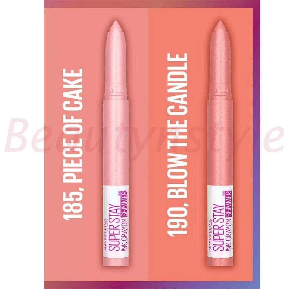 Maybelline Superstay Ink Crayon Shimmer Lipstick - Choose Your Shade