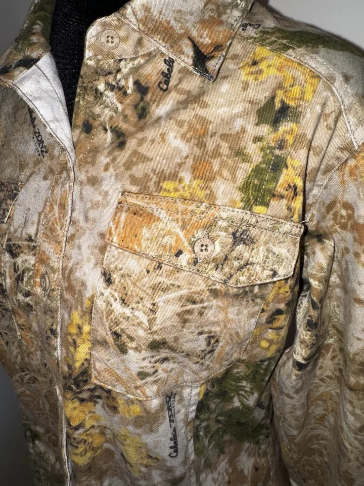 NWT Cabela's Zonz Western Long Sleeve Button-Up Camo Hunting Shirt Women’s SZ M - Image 4 of 4