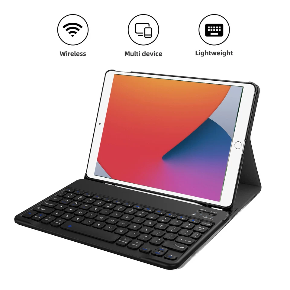 Wireless Bluetooth Keyboard For Windows Android iOS PC Phone Tablet Universal US - Image 3 of 4
