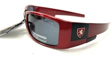 Khan Boys Red Plastic Sunglasses Sports Running Jogging Gray Lens NWTS