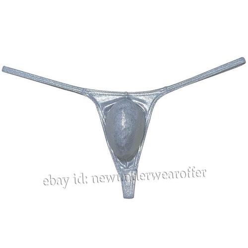Tanga de poses brillantes para hombres ropa interior bolsa abultada cuerda en G cintura estrecha lencería suave - Imagen 48 de 50