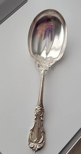 reed and barton "burgundy" large sterling silver serving spoon 9 1/2"