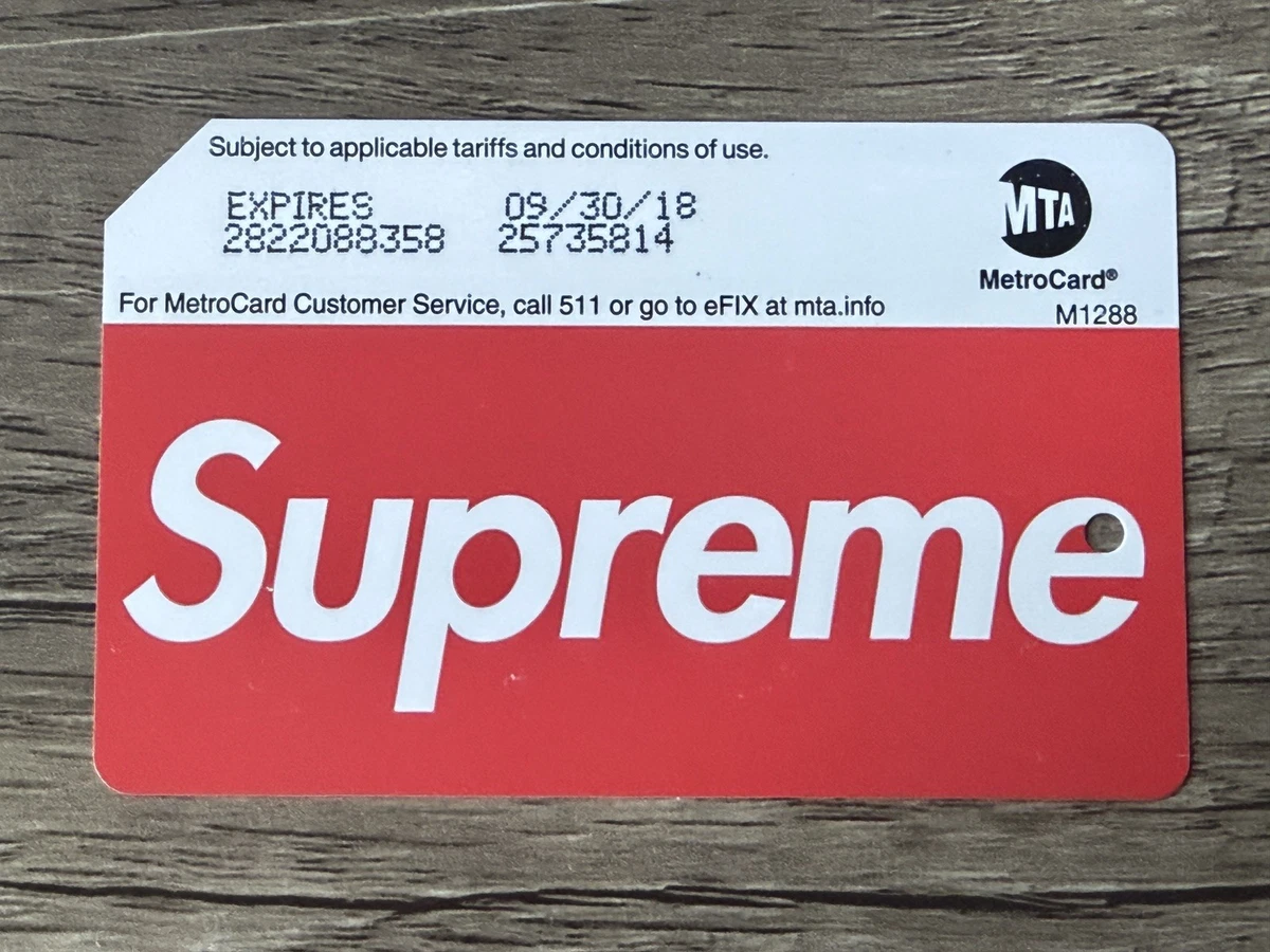 Supreme Metro Card Mint Condition Metrocard Barbara Krueger Design