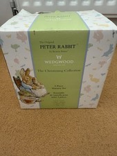 Image of Peter Rabbit Wedgwood dining set baby babies christening set