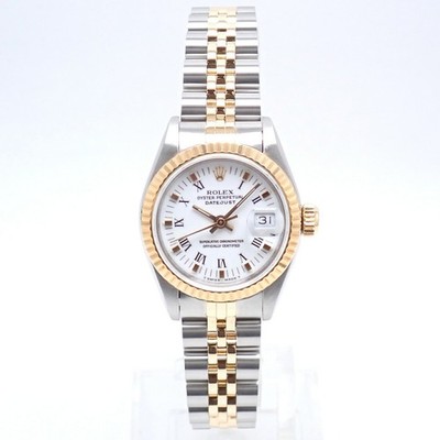 Rolex 69173 Datejust Ladies E Serial Number White Roman Dial From Rolex 69173 Datejust Ladies E Serial Number White Roman Dial From