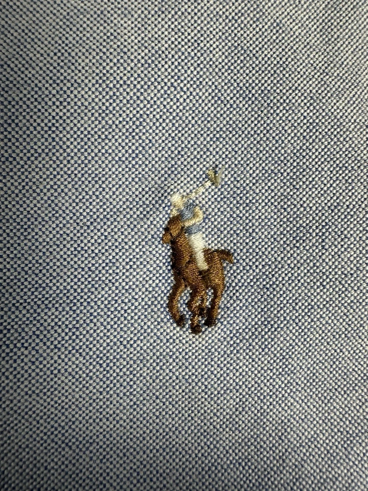 Polo Ralph Lauren Boys 18 Oxford Button Down Shirt White Embroidered Pony OCBD - Image 3 of 4