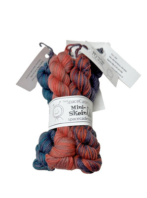 SPACE CADET YARN -ESTER Mini-Skein Club -5 PURPLE mini skeins  100 grams! Item F