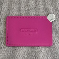 RARE COACH Slim ID Card Case CBX13 in Dragon Fruit pink leather W/ Mirror