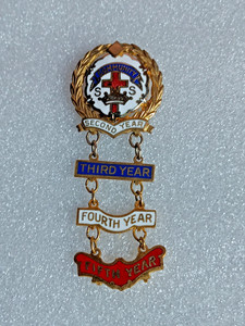 Vintage 1/20 10k GF Community Year Lapel Pin Sunday School Cross & Crown
